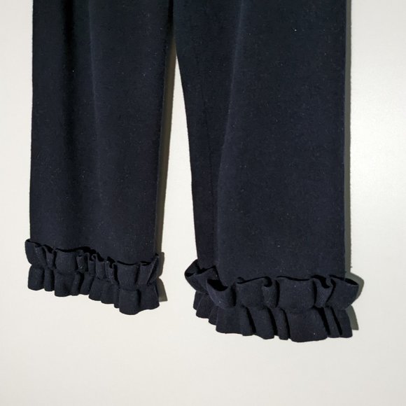 Club Monaco Raesey Knit Ruffle Pants Black Size Medium - Picture 3 of 8